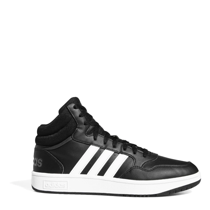 Image of adidas adidas Hoops 3.0 Mid Classic Vintage Shoes Mens Basketball Trainers 6 (39.3) Black 11302840260