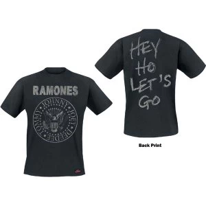 Image of Ramones - Seal Hey Ho Mens Large T-Shirt - Black