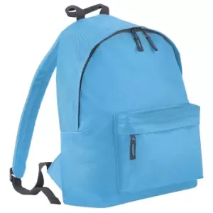 Image of Bagbase Junior Fashion Backpack / Rucksack (14 Litres) (One Size) (Surf Blue/ Graphite Grey)