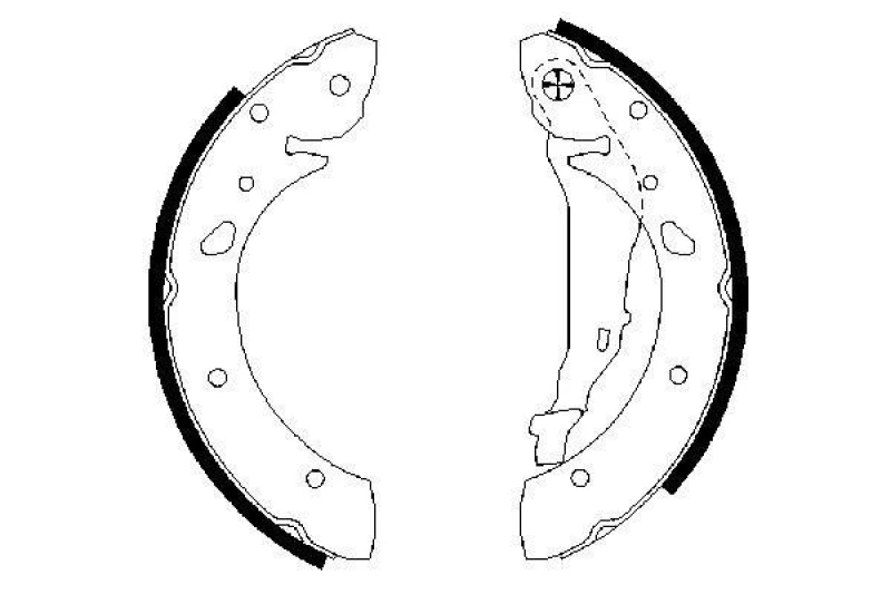 Image of Brake Shoe Set Bosch 0 986 487 572