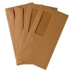 Image of Q-Connect DL Envelopes Wallet High Window Gummed 70gsm Manilla Pack of