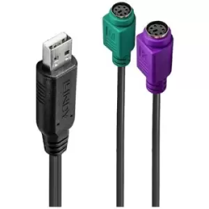 Image of LINDY USB 1.1 Converter [1x USB 1.1 connector A - 2x PS/2 socket] Lindy
