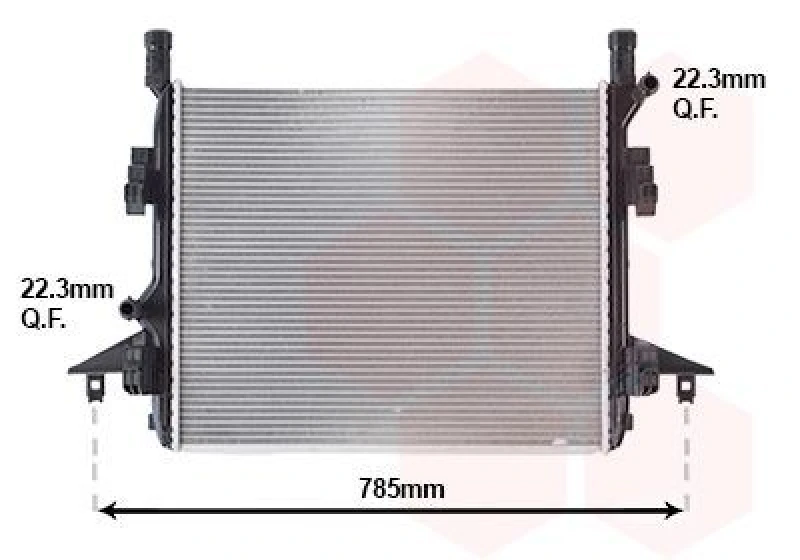 Image of VAN WEZEL Engine radiator VAN WEZEL 58012736