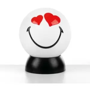 image of Onli Smiley Childrens Hearts Globe Table Lamp, White