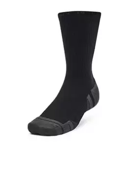 Image of Under Armour Performance Tech 3pk Crew Socks - Black, Size XL, Men