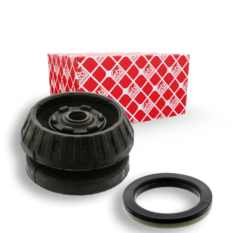 Image of FEBI BILSTEIN 03374 Top strut mount Front Axle, with ball bearing Elastomer Suspension Strut Support Bearing (1180)