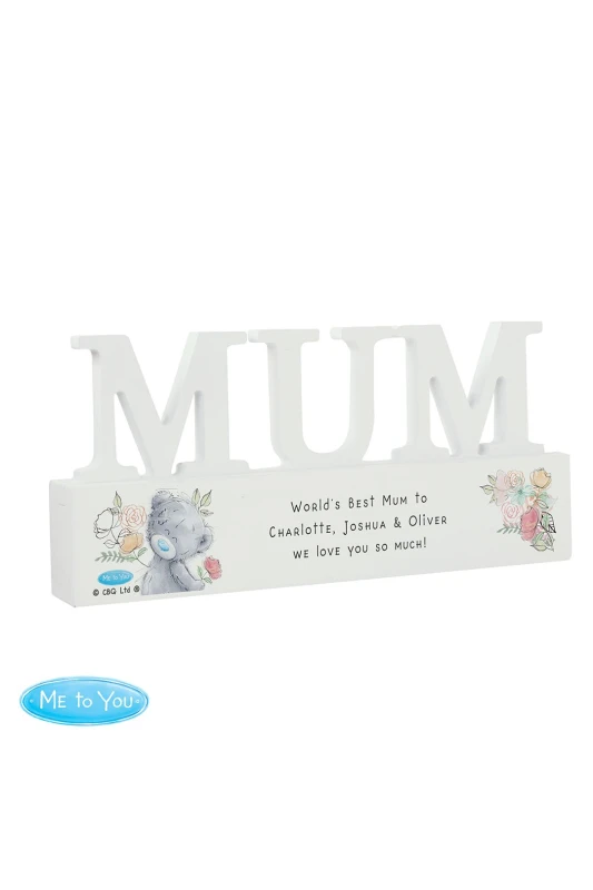 Image of Personalised Memento Company Personalised Message Me To You Wooden MUM Ornament - White
