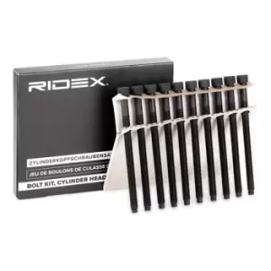 Image of RIDEX Cylinder Head Bolt Kit 1217B0007 Bolt Kit, cylinder head VW,AUDI,FORD,Golf IV Schragheck (1J1),Golf V Schragheck (1K1),POLO (9N_)