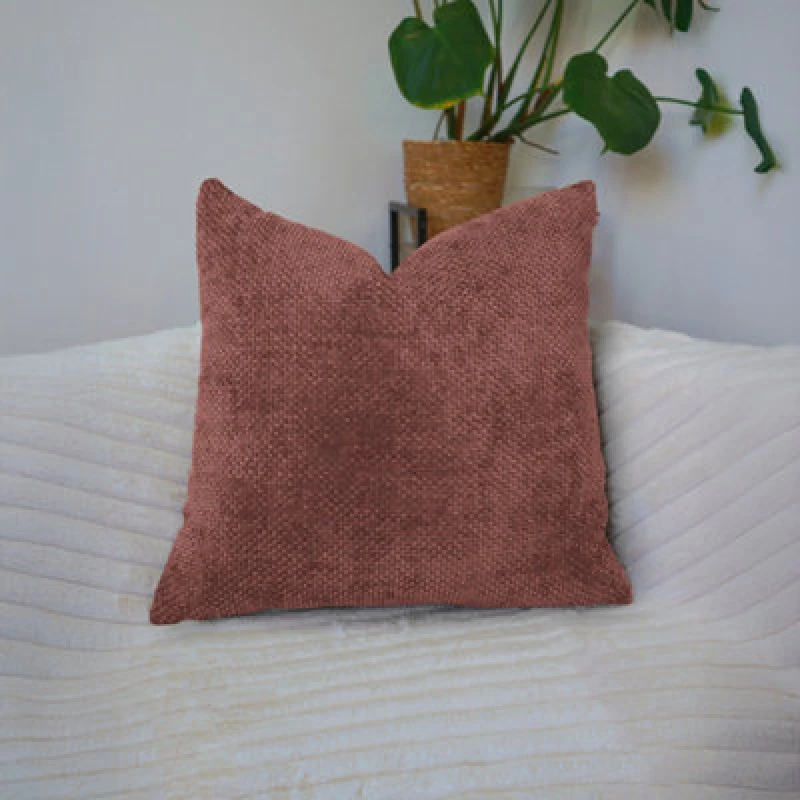 Image of rucomfy Beanbags Rucomfy Waffle 50X50Cm Cushion - Pink Soft Decorative Throw Pillow For Sofa & Bed