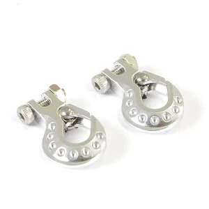 Image of Fastrax Deluxe Alumnium Winch Hook (2Pc) - Silver