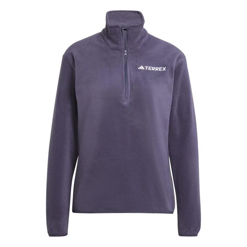 Image of adidas Multi Essentials 1/2 Zip Fleece Jacket Womens Shadow Navy female 12 (M)