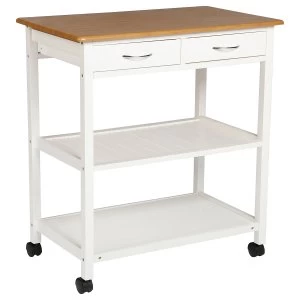 image of Hahn 5five Double Kitchen Trolley - White