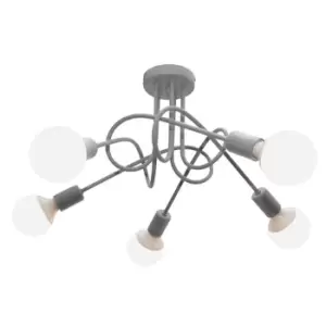 Image of Oxford Multi Arm Semi Flush Ceiling Light Grey 50cm