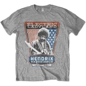 Jimi Hendrix - Electric Ladyland Unisex Small T-Shirt - Grey