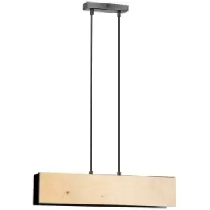 Image of Emibig Carlo Black Bar Pendant Ceiling Light 2x E27