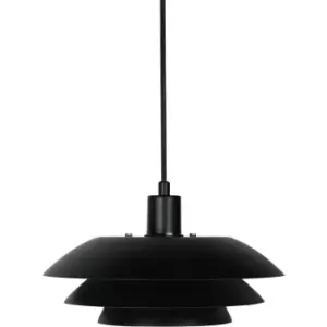 image of Dome Pendant Ceiling Light Matt Black 31cm