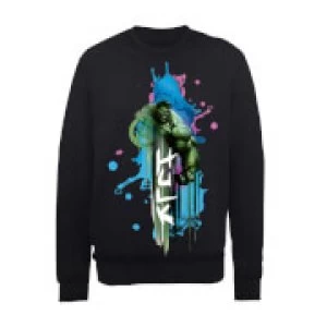 Image of Marvel Avengers Assemble Hulk Art Burst Sweatshirt - Black