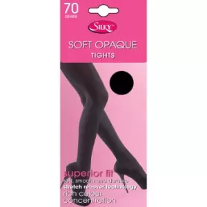 image of Silky Womens/Ladies Opaque 70 Denier Tights (1 Pair) (Medium (36a-42a)) (Black)