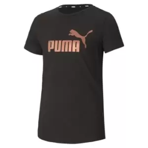 image of Puma Essential Plus T Shirt Junior Girls - Black