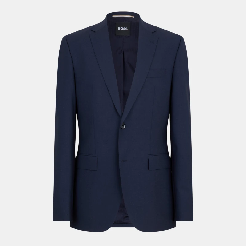 Image of Boss Mens H Jeckson L Formal Jacket Open Blue male L