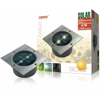 image of Solar Spotlight Square 0.12 W Silver 5000.198 - Silver - Ranex