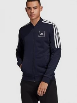 Image of Adidas 3-Stripe Tape Track Top - Navy