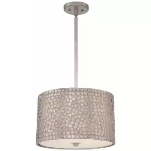 Image of Loops - 3 Bulb Ceiling Pendant Light Fitting Old Silver LED E27 100W Bulb