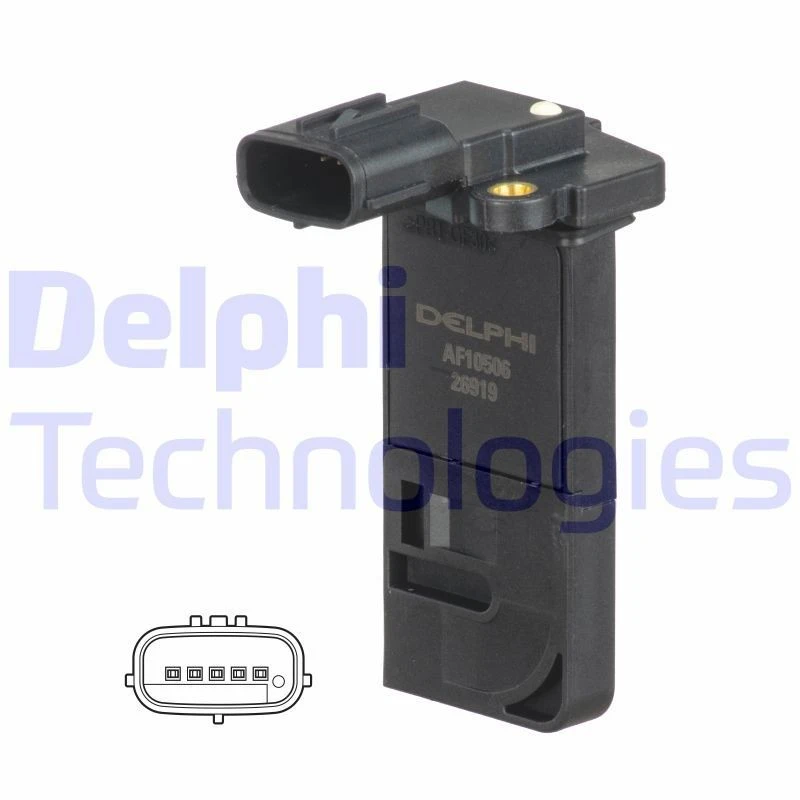 Image of DELPHI Mass air flow sensor DELPHI AF10506-12B1