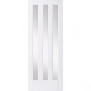 Image of JELD-WEN Curated Simplicity Aston White Primed Clear Glazed Internal Door - 1981mm x 686mm (78 inch x 27 inch)