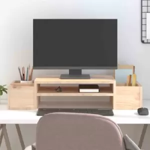 Image of Vidaxl Monitor Stand 70X27.5X15cm Solid Wood Pine