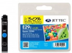 Image of Epson T2982 Cyan Remanufactured Ink Cartridge by JetTec E29C