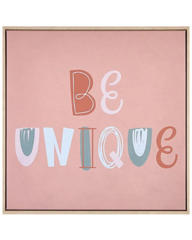 Image of Beliani Canvas Taurisano Kids Motif 63 X 63cm Pink