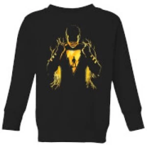 image of Shazam Lightning Silhouette Kids Sweatshirt - Black - 11-12 Years