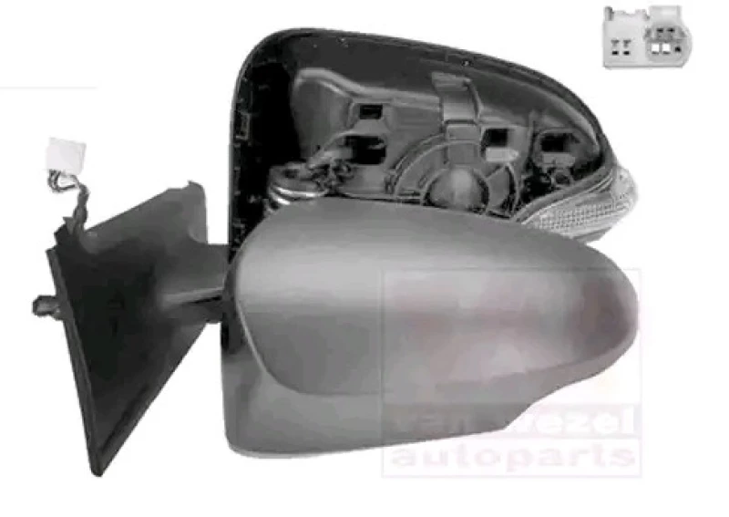 Image of VAN WEZEL 5437815 Wing mirror * HAGUS * Left, for electric mirror adjustment, primed Outside Mirror (50)