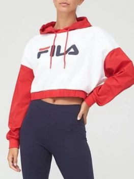 Fila Saashi Logo Hoodie - White/Red