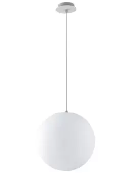 Image of Geco Outdoor Globe Pendant, White, IP65, E27