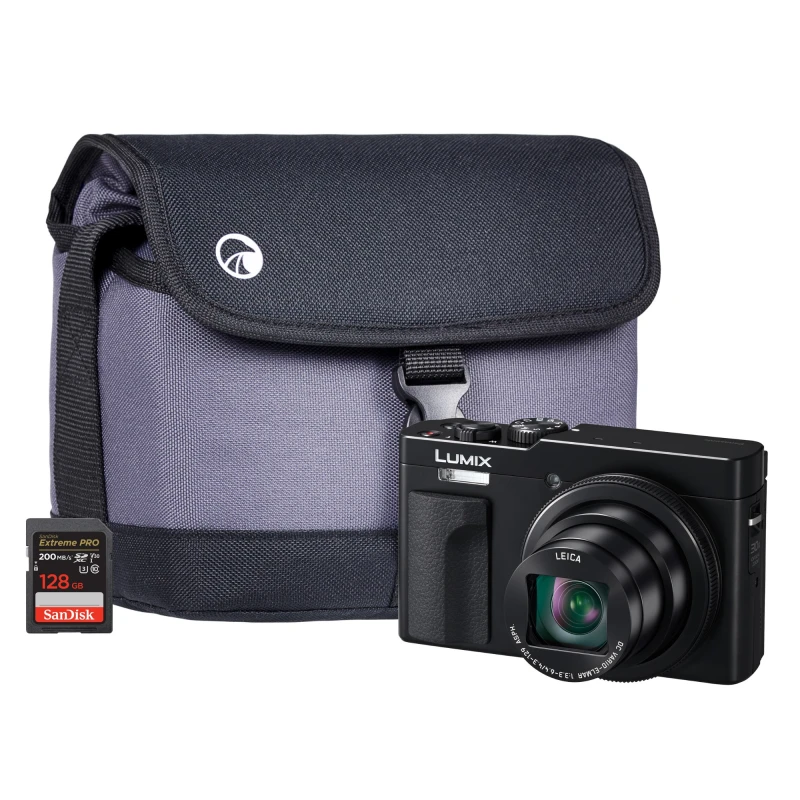 Image of Panasonic DC-TZ99 Compact Camera - Black - Camera + SanDisk 128GB SD C