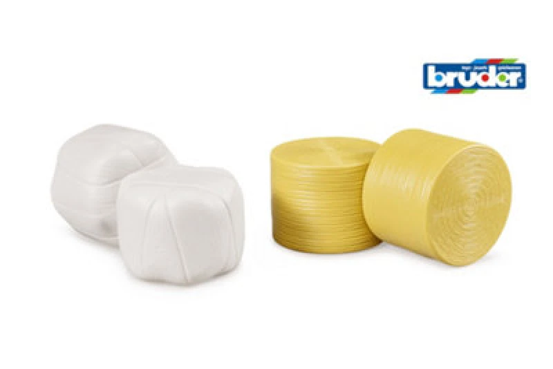 Image of Bruder Bruder 1:16 Accessories: 4 round hay bales (2 pcs. Multi unisex 01:16