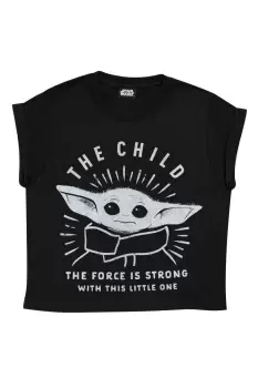 Image of The Force Is Strong The Child Cropped T-Shirt
