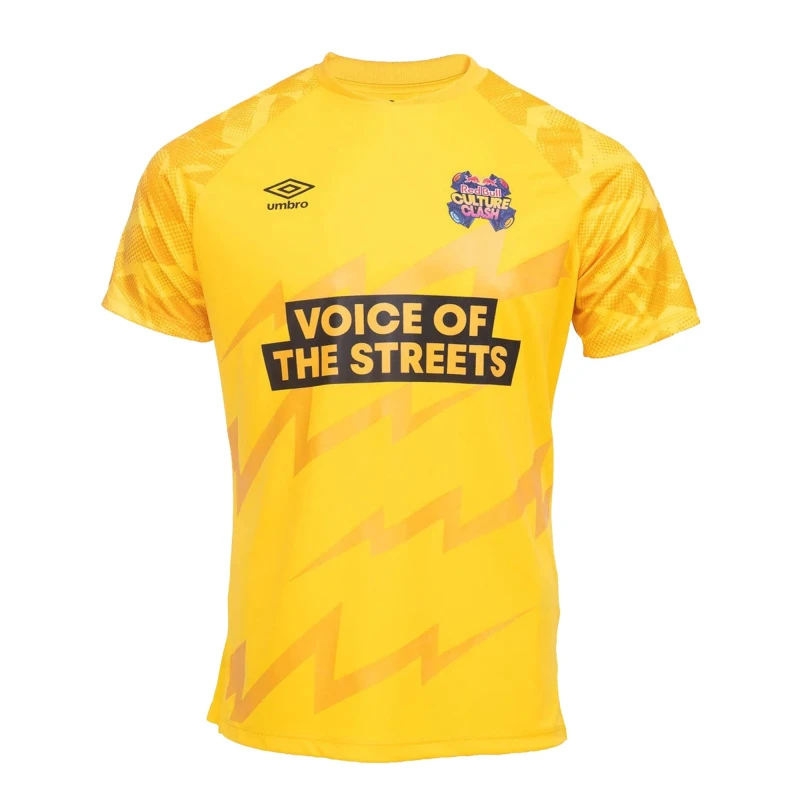 Image of Umbro Umbro Men Culture Clash Red Bull Jersey in Yellow Size: Small Yellow S Male 5063703734134