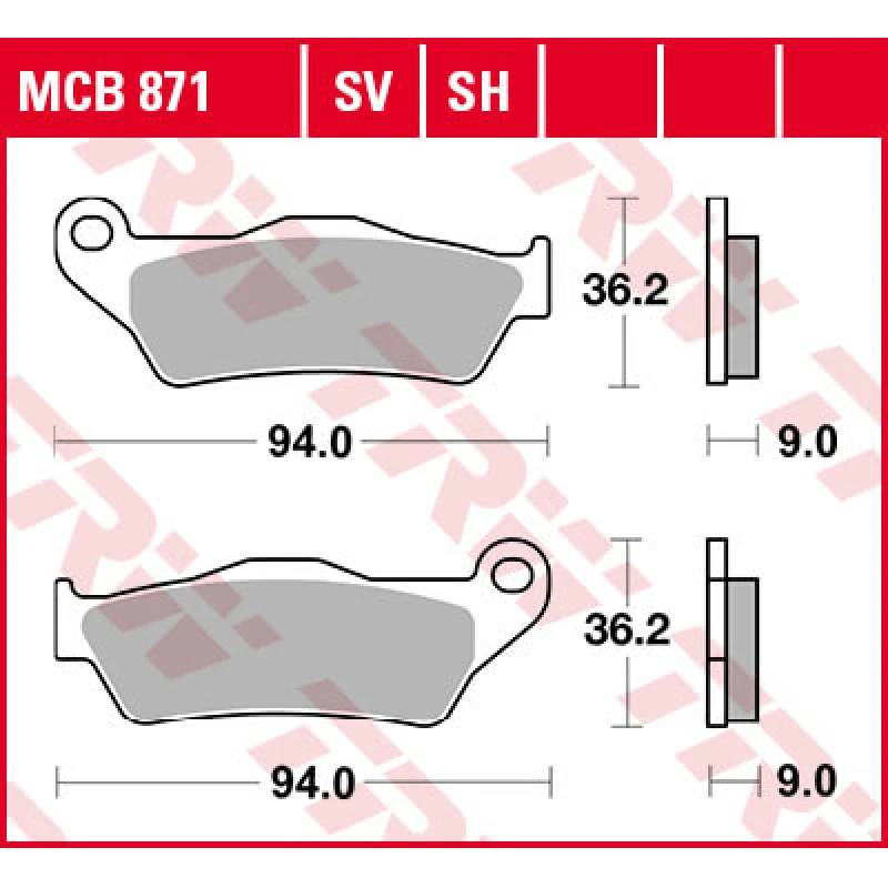 Image of TRW Lucas Sintered lining MCB871SH