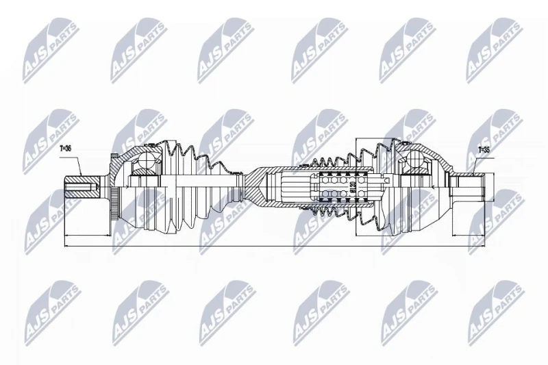 Image of NTY Drive shaft NTY NPW-VV-047