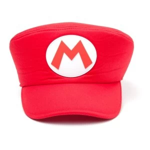 image of Nintendo - Super Mario Bros. Mario Logo Unisex One Size Cap - Red