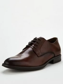 Image of OFFICE Marker Lace Up Gibson Shoe - Brown, Chocolate Leather, Size 9, Men