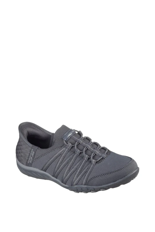 Image of Skechers Breathe-Easy - Roll-With-Me Shoe Charcoal