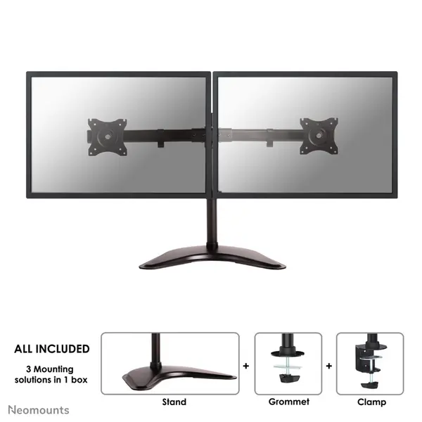 image of NeoMounts by Newstar Desk Mount Dual 19-27 BLACK NM-D335DBLACK