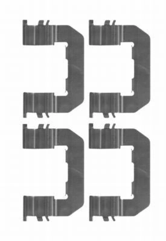 Image of HELLA Brake pad fitting kit HELLA 8DZ 355 203-931