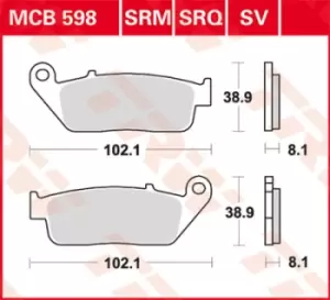 image of TRW Lucas Sintered lining MCB598SV