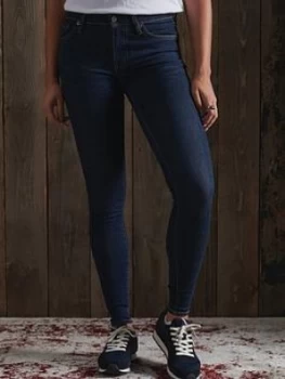 Image of Superdry Mid Rise Skinny Jeans - Denim Size 24, Inside Leg 30, Women