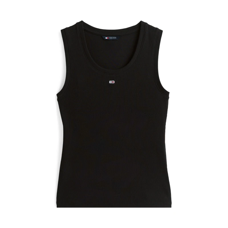 Image of Tommy Jeans Essentials Rib Tank Top Black female 8 (XS)